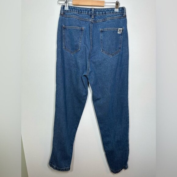Lucy and Yak Blue Straight Tapered Leg Mom Jeans Size 28 - Picture 8 of 8